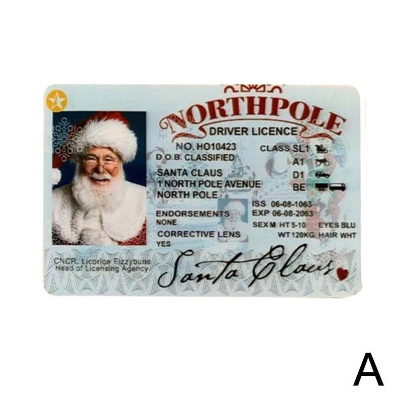 Christmas gifts for children, Santa Claus lost, lost sleigh driver's license, sleigh driving permit, Christmas